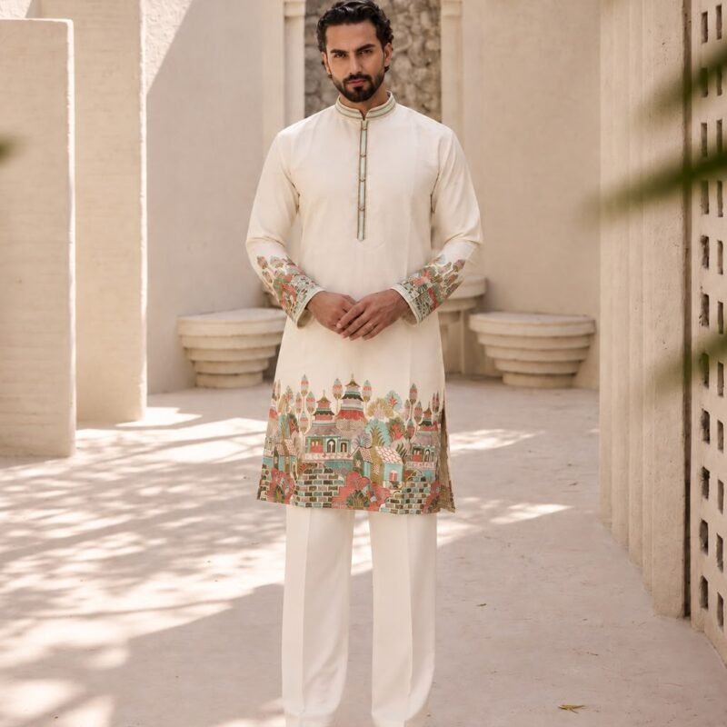 mens-ivory-printed-kurta-pajama-set
